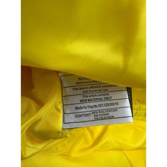 NWT Members Only Men's Popover Puffer Down Jacket Yellow Size Large - Picture 7 of 9
